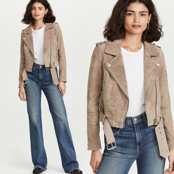 NWT BLANKNYC Suede Moto Jacket in grey - Picture 1 of 14